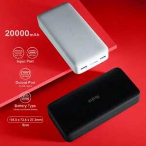 پاوربانک 20000 شیائومی دوپورت فست شارژ xiaomi powerbank(ارسال رایگان سریع)