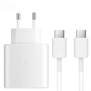 شارژر 45 وات سامسونگ . کلگی 45 وات با کابل دو سر تایپ سی .Samsung 45 w (ارسال رایگان سریع)