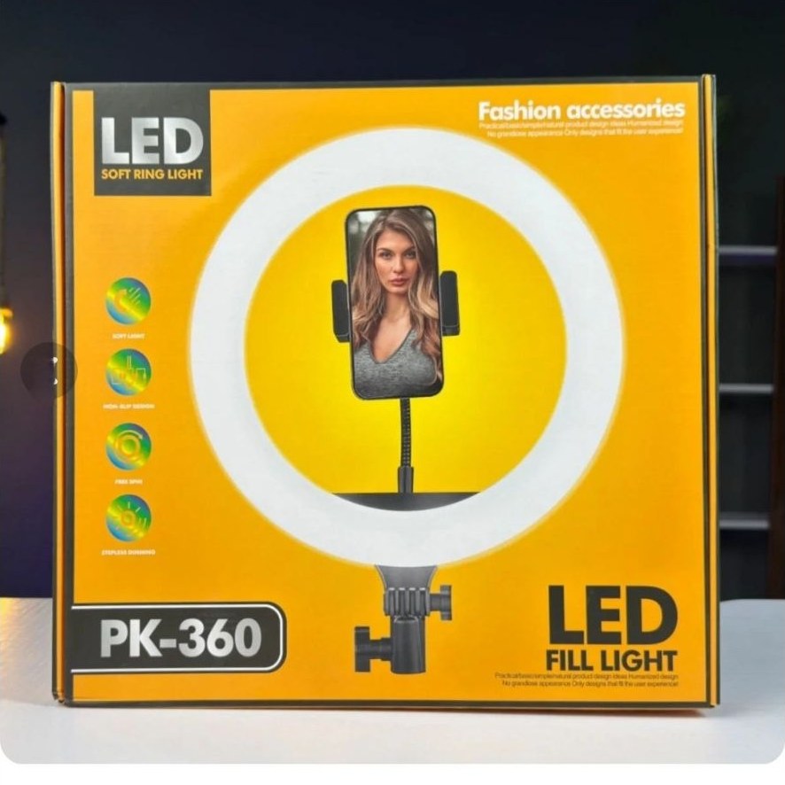 رینگ لایت 36 سانتیمتر 14 اینچ با سه پایه 170 سانتیمتری فلزی (ارسال سریع) - تصویر 3