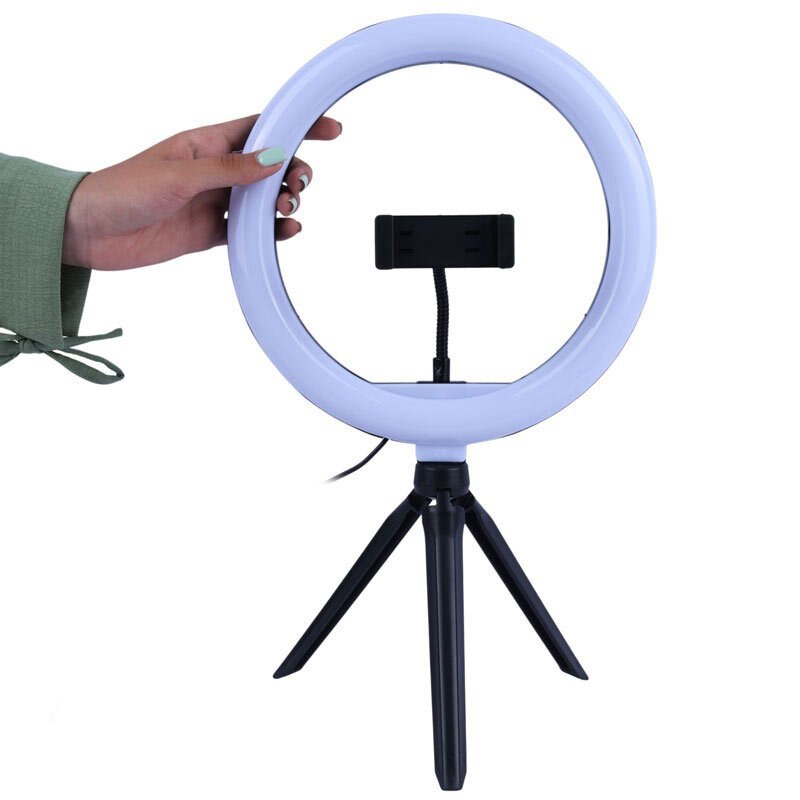 رینگ لایت 10 اینچ 25 سانتیمتری با سه پایه رومیزی تولید محتوا (ارسال سریع) - تصویر 8