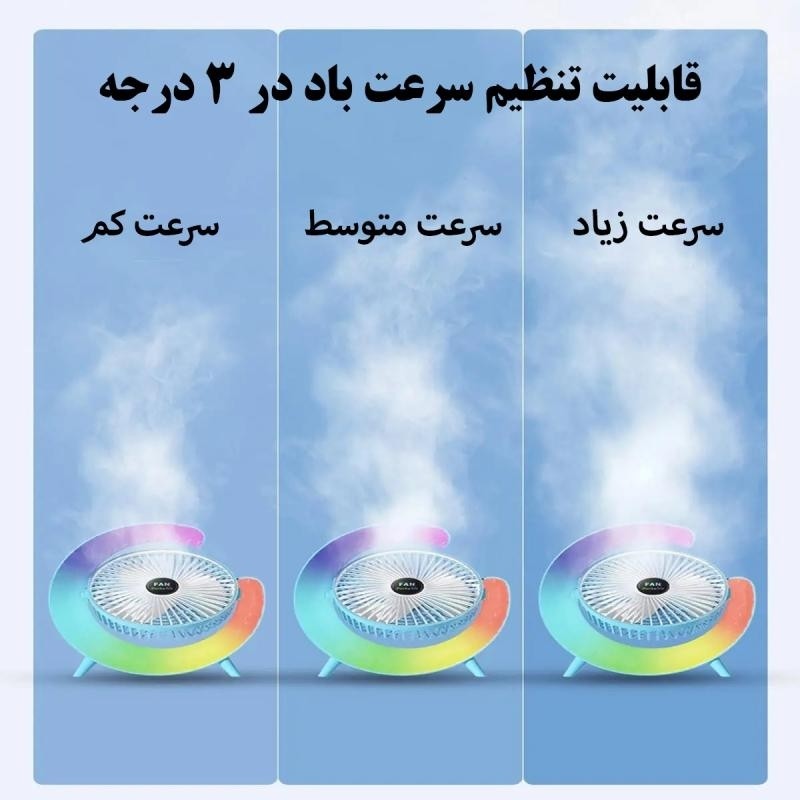 پنکه . مه پاش . رطوبت ساز . فن شارژی . خوشبوکننده . (ارسال رایگان سریع) - تصویر 2