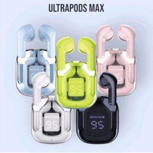 هدفون بی سیم شیشه ای مدل ULTRAPODS MAX (ارسال رایگان سریع امروز ) هندزفری بیسیم . ایرپاد . هدست