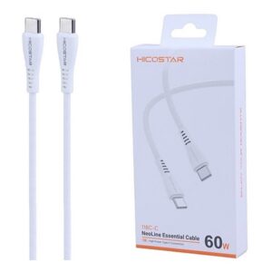 کابل شارژ دوسر تایپ سی فست شارژ 60 وات (ارسال رایگان سریع)