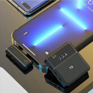 میکروفون حرفه ای تولید محتوا یقه ای بی سیم تک میکروفونه مدل SX8 (ارسال رایگان سریع)
