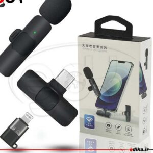 میکروفون تک بیسیم k8 یقه ای مدل k8 wireless microphone(برای ایفون و اندروید)( ارسال رایگان سریع)