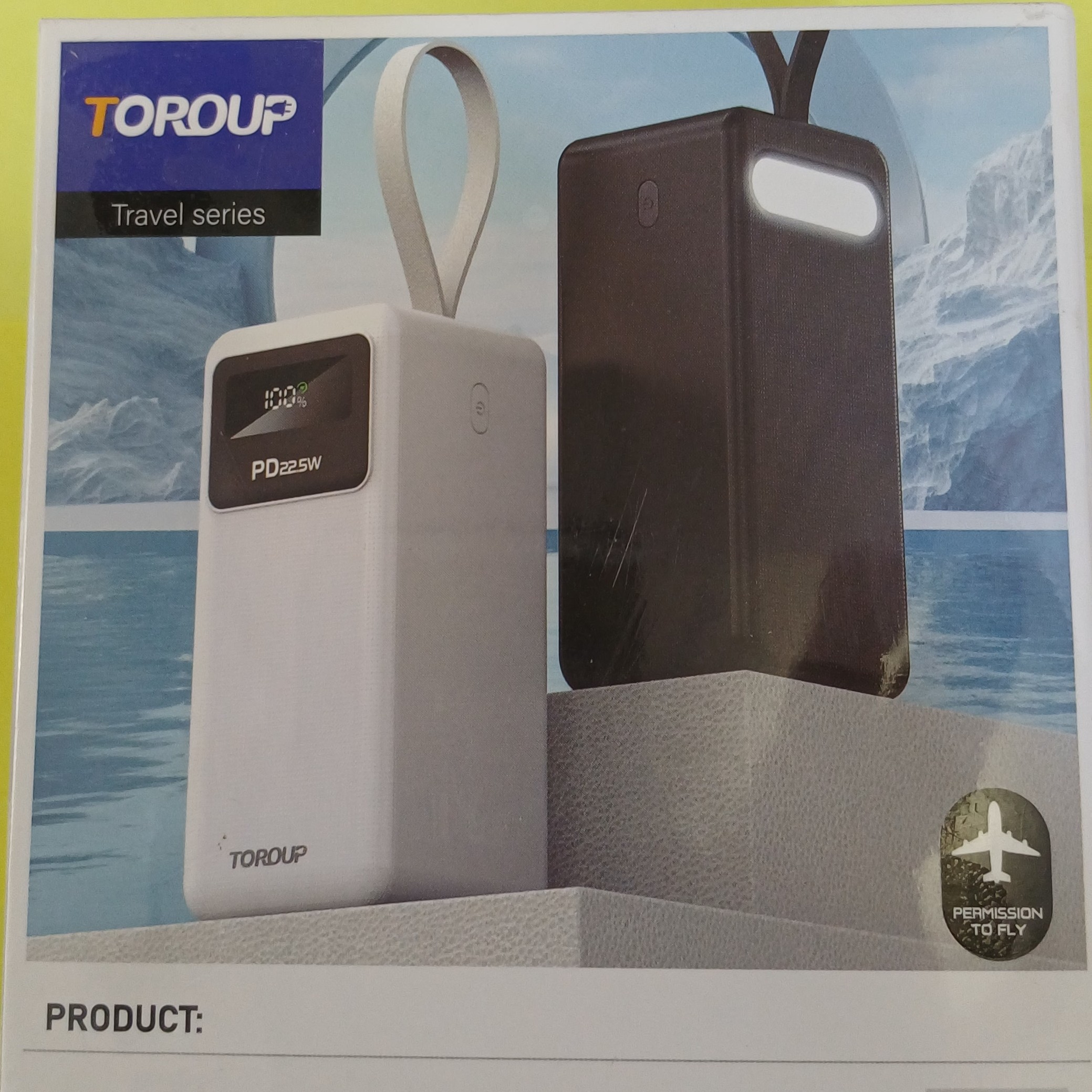 پاوربانک قوی 50000 میلی آمپر Toroup.22.5w شارژ سریع . فست شارژ (ارسال رایگان سریع)
